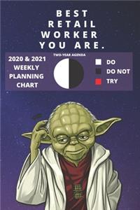 2020 & 2021 Two-Year Weekly Planner For Sales Manager Job - Funny Yoda Quote Appointment Book Gift - Two Year Agenda Notebook