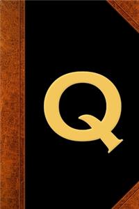 2020 Weekly Planner Monogram Q Personalized Monogram Q Vintage Style 134 Pages