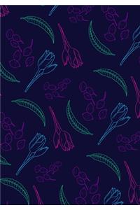 Floral Pattern Adult Coloring Notebook