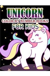 Unicorn Color By Number Books For Kids