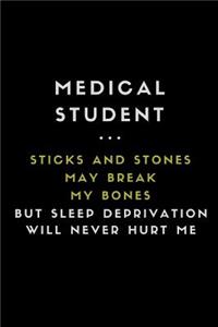 Medical Student... Sticks and Stones May Break My Bones But Sleep Deprivation Will Never Hurt Me