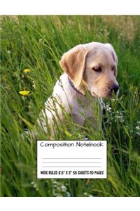 Composition Notebook Wide Ruled 8.5 X 11 55 Sheets 110 Pages