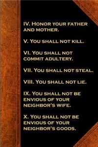 2019 Weekly Planner Religious Modern Wording Last 7 Commandments Vintage Style