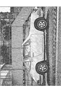 Vintage Porsche 911 Coupe Sketchbook 8.5 x 11 - 120 Pages Blank Journal