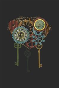 Steampunk Clock and Keys Journal