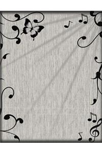Music Butterfly Floral Notebook