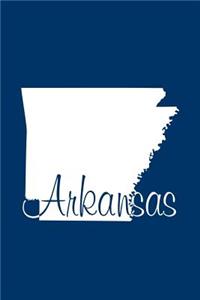 Arkansas - Navy Blue Lined Notebook with Margins