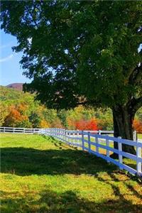 Journal White Split Rail Fence Mountain Background