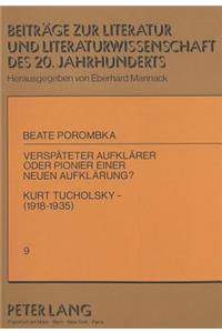 Verspaeteter Aufklaerer Oder Pionier Einer Neuen Aufklaerung?