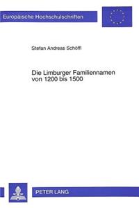 Die Limburger Familiennamen Von 1200 Bis 1500
