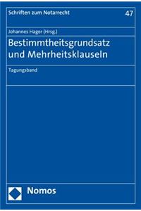 Bestimmtheitsgrundsatz Und Mehrheitsklauseln