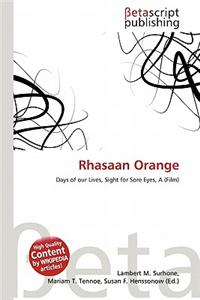 Rhasaan Orange