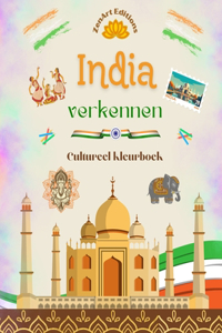 India verkennen - Cultureel kleurboek - Creatieve ontwerpen van Indiase symbolen