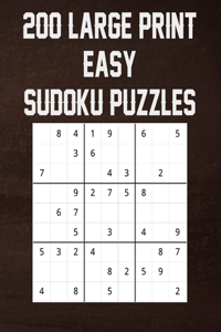 200 Large Print Easy Sudoku Puzzles