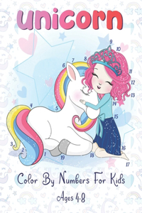 Unicorn Color By Numbers For Kids Ages 4-8