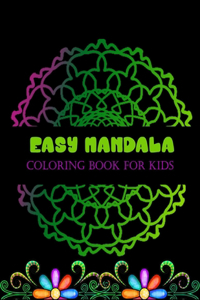 Easy Mandala coloring book for kids