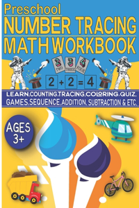 Preschool Number Tracing Math Workbook