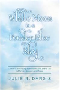 White Moon in a Powder Blue Sky