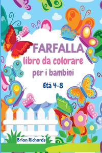 Farfalla libro da colorare per i bambini
