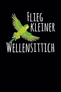 Flieg kleiner Wellensittich