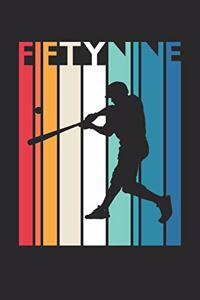 Baseball Notebook for 59 Year Old Women and Men - Vintage Baseball Journal - 59th Birthday Gift for Baseball Player Diary
