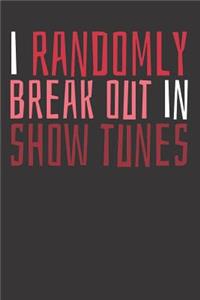 Theater Show Tunes Notebook Journal