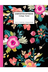 Composition Notebook College Ruled 8.5x11 In 21.59x27.94 50 Sheets/100 Pages