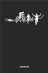 Notebook: Journal for Triathlon Fans and Triathletes. Book for Training.