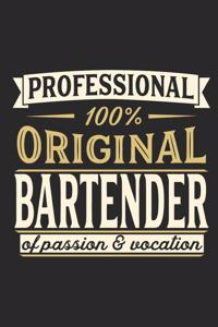 Professional Original Bartender Notebook of Passion and Vocation