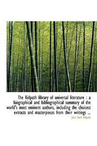 The Ridpath Library of Universal Literature