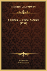 Solomon De Mundi Vanitate (1734)
