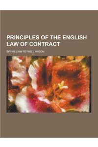 Principles of the English Law of Contract