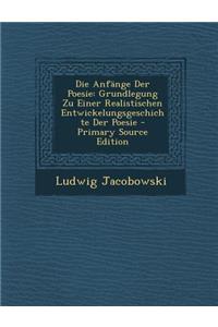 Die Anfange Der Poesie