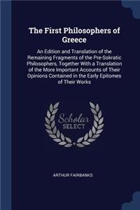 The First Philosophers of Greece