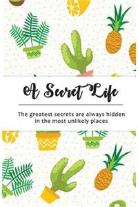 A Secret Life: Internet Password Notebook: Cactus Design