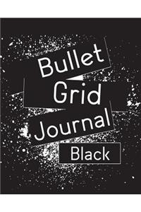 Bullet Grid Journal Black: Dot Grid Journal Sketchbook