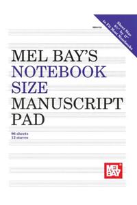 Notebook-Size Manuscript Pad 12-Stave