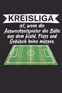 Kreisliga ist wenn die Auswechselspieler die Bälle aus dem Wald Fluss und Gebüsch holen müssen