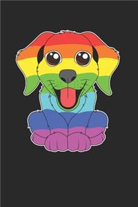 Gay Pride Dog Notebook - Lover Journal Planner