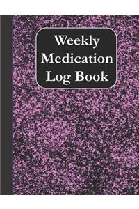 Weekly Medication Log Book