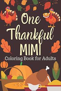 One Thankful MIMI, Coloring Book for Adults