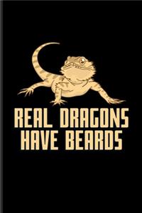 Real Dragons Have Beards: Funny Reptile Humor Undated Planner - Weekly & Monthly No Year Pocket Calendar - Medium 6x9 Softcover - For Lizards & Leopard Geckos Fans