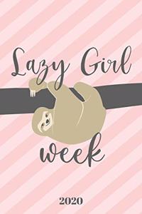 Week planner agenda 2020 Lazy Girl Week