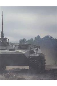 Military Tanks Notebook Large Size 8.5 x 11 Ruled 150 Pages