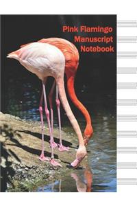Pink Flamingo Manuscript Notebook