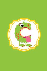 Monster Monogram Journal - Letter C