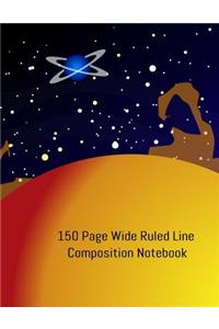 150 Page Wide Ruled Line Composition Notebook