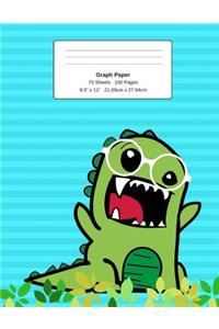 Graph Paper: Dinosaur Composition Notebook, Graph Paper, Student Exercise Book Math Science Grid 150 pages The DinoRoarRus Series