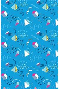 Journal Notebook Squiggles and Shapes Blue