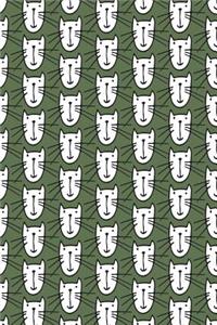 Journal Notebook For Cat Lovers Smiley Cats Pattern 9